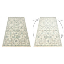 Dywan SOHO 477.07.LA102 wełniany OSTA - Ornament, rozeta naturalny zielony / beż 160x240cm