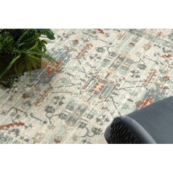 Dywan SOHO 477.09.LA100 wełniany OSTA - Boho, ramka naturalny beż / zielony 200x300cm