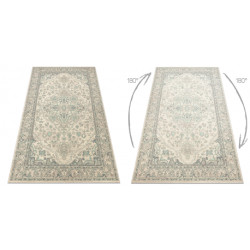 Dywan SOHO 477.01.LA119 wełniany OSTA - Ornament, rozeta naturalny beż / zielony 200x300cm