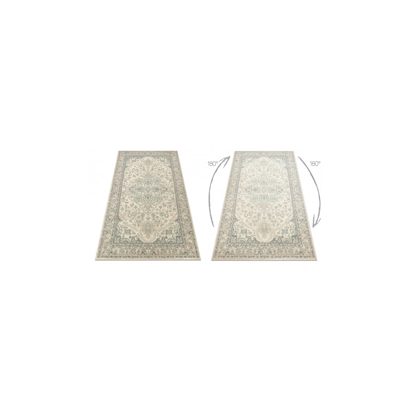 Dywan SOHO 477.01.LA119 wełniany OSTA - Ornament, rozeta naturalny beż / zielony  200x300cm