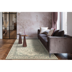 Dywan SOHO 477.01.LA119 wełniany OSTA - Ornament, rozeta naturalny beż / zielony  200x300cm