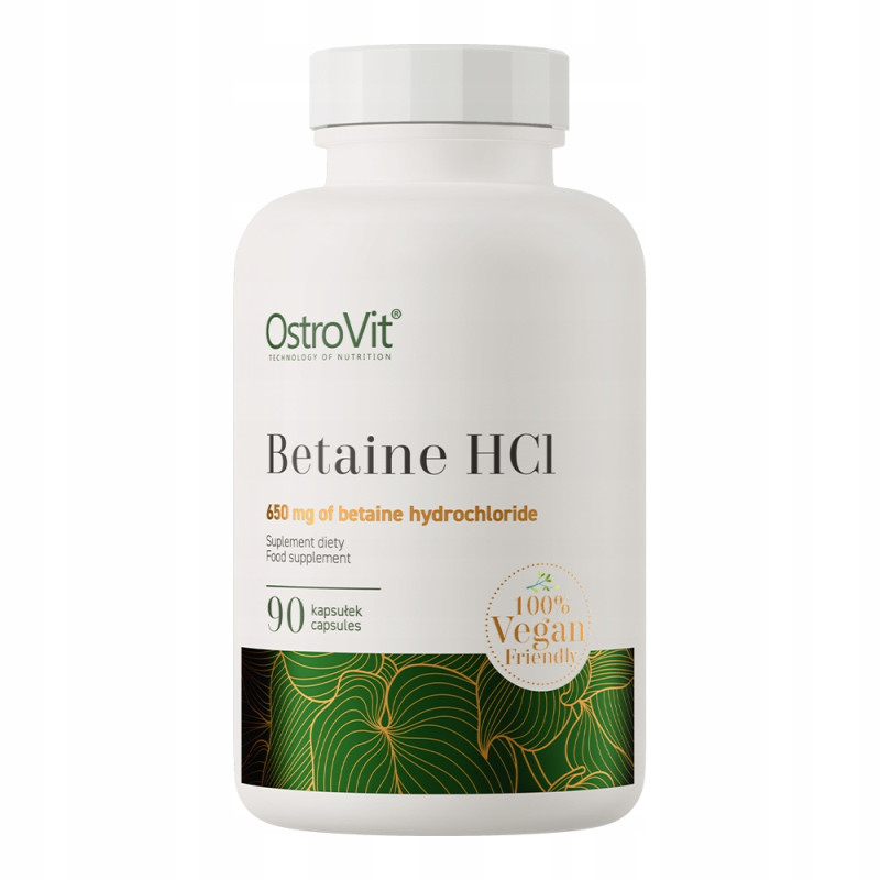 OstroVit Betaina HCl VEGE 90c trawienie białek zgaga refluks żołądek SIBO