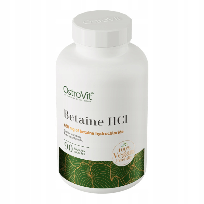 OstroVit Betaina HCl VEGE 90c trawienie białek zgaga refluks żołądek SIBO