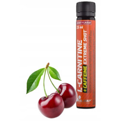 Olimp L-Carnitine + Caffeine Extreme smak wiśniowy 25 ml KOFEINA SPALACZ