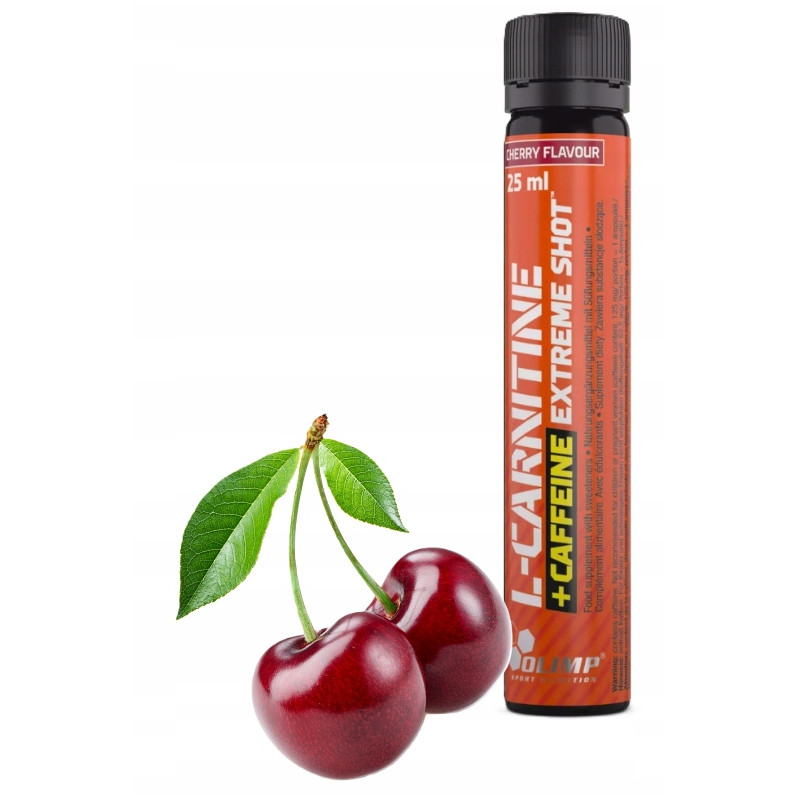 Olimp L-Carnitine + Caffeine Extreme smak wiśniowy 25 ml KOFEINA SPALACZ