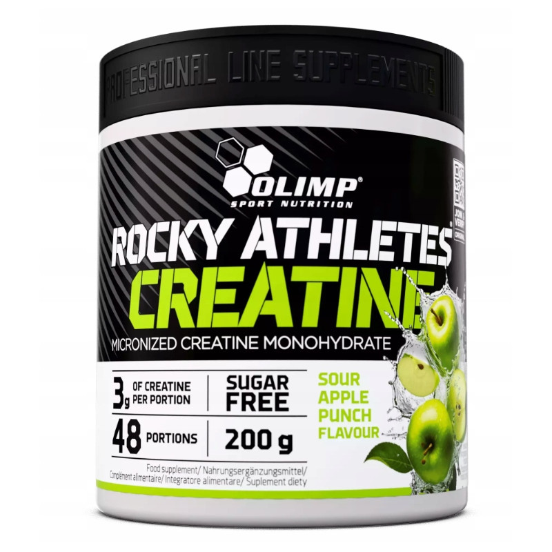 OLIMP Rocky Athletes Creatine 200 g KREATYNA MONOHYDRAT Apple Punch