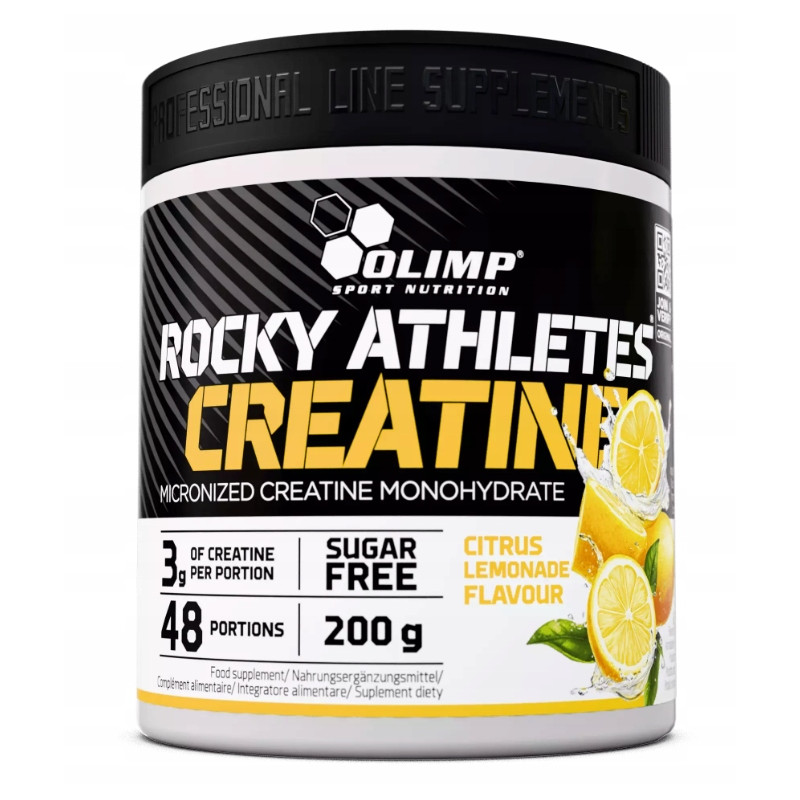 OLIMP Rocky Athletes Creatine 200 g KREATYNA MONOHYDRAT Citrus Lemonade