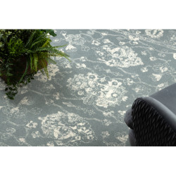 Dywan ABBY 486.25.LA500 wełniany OSTA - Ornament, ramka klasyczny niebieski / beż 200x300cm