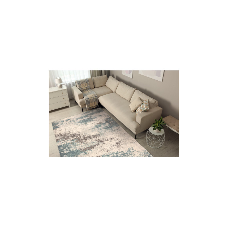 Dywan ABBY 486.57.LA100 wełniany OSTA - Vintage, nowoczesny beż / niebieski 200x300cm