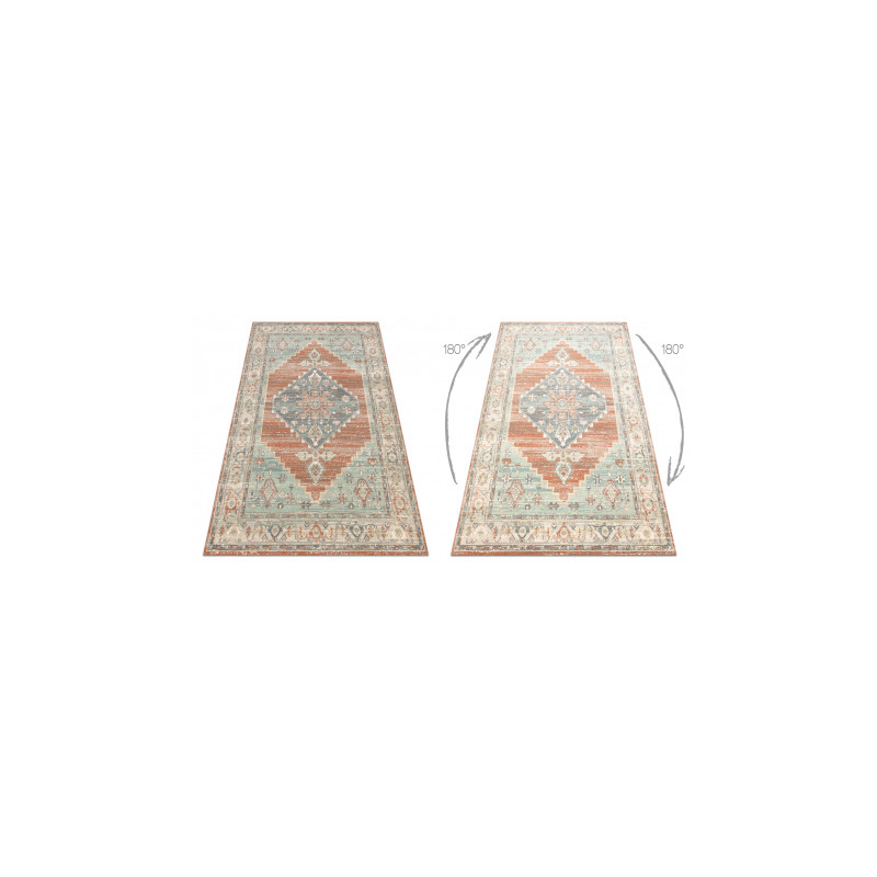 Dywan SOHO 477.10.LA000 wełniany OSTA - Ornament, rozeta naturalny terakota / zielony 200x300cm Dywan SOHO 477.10.LA000 wełniany OSTA - Ornament, rozeta naturalny terakota / zielony 200x300cm