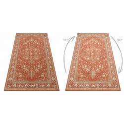 Dywan SOHO 477.01.LA301 wełniany OSTA - Ornament, ramka naturalny terakota / beż  200x300 cm
