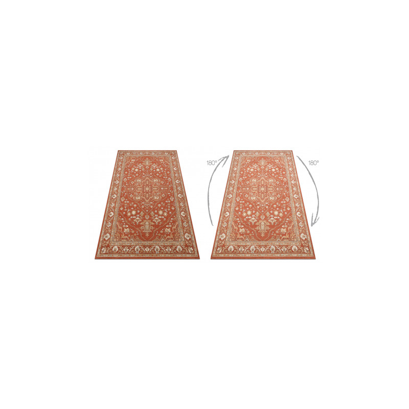Dywan SOHO 477.01.LA301 wełniany OSTA - Ornament, ramka naturalny terakota / beż  200x300 cm