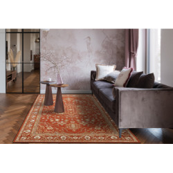 Dywan SOHO 477.01.LA301 wełniany OSTA - Ornament, ramka naturalny terakota / beż  200x300 cm