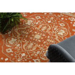 Dywan SOHO 477.01.LA301 wełniany OSTA - Ornament, ramka naturalny terakota / beż  200x300 cm