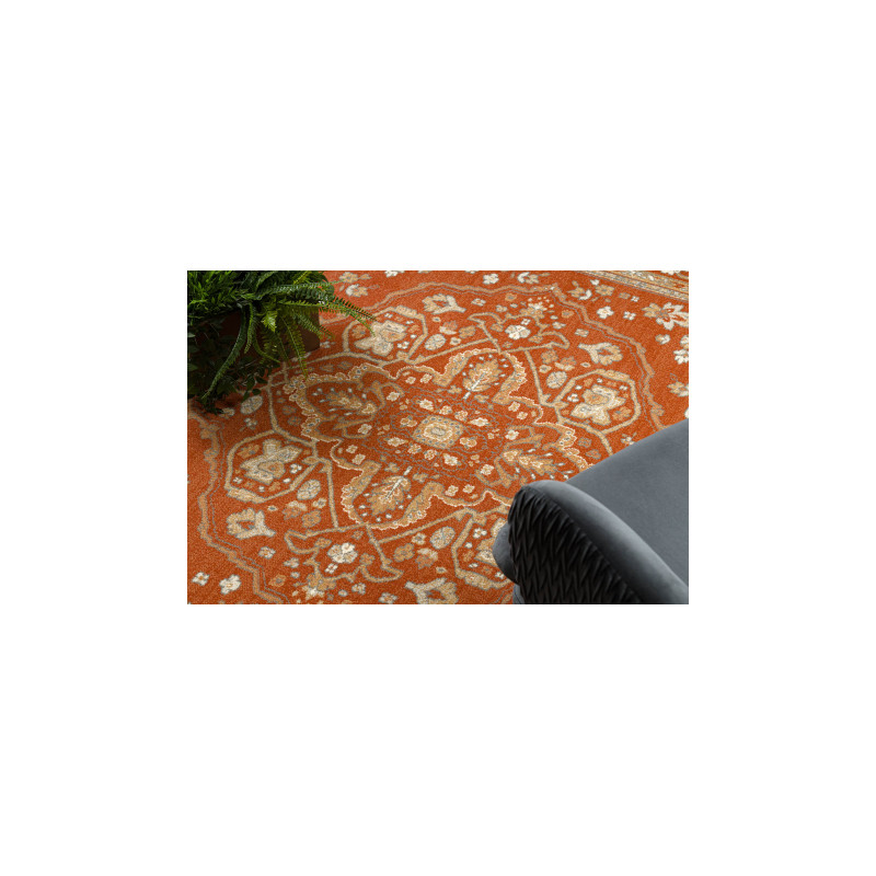Dywan SOHO 477.01.LA301 wełniany OSTA - Ornament, ramka naturalny terakota / beż  200x300 cm