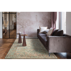 Dywan SOHO 477.04.LA400 wełniany OSTA - Ornament, ramka naturalny zielony / beż 135x200cm