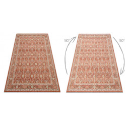 Dywan SOHO 477.08.LA300 wełniany OSTA - Ornament, ramka naturalny terakota / beż  200x300cm