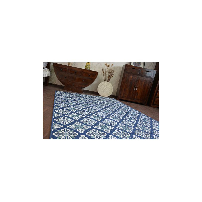 Dywan SZNURKOWY SIZAL COLOR 19246/699 Kwiaty Niebieski 160x230cm Dywan SZNURKOWY SIZAL COLOR 19246/699 Kwiaty Niebieski 160x230cm