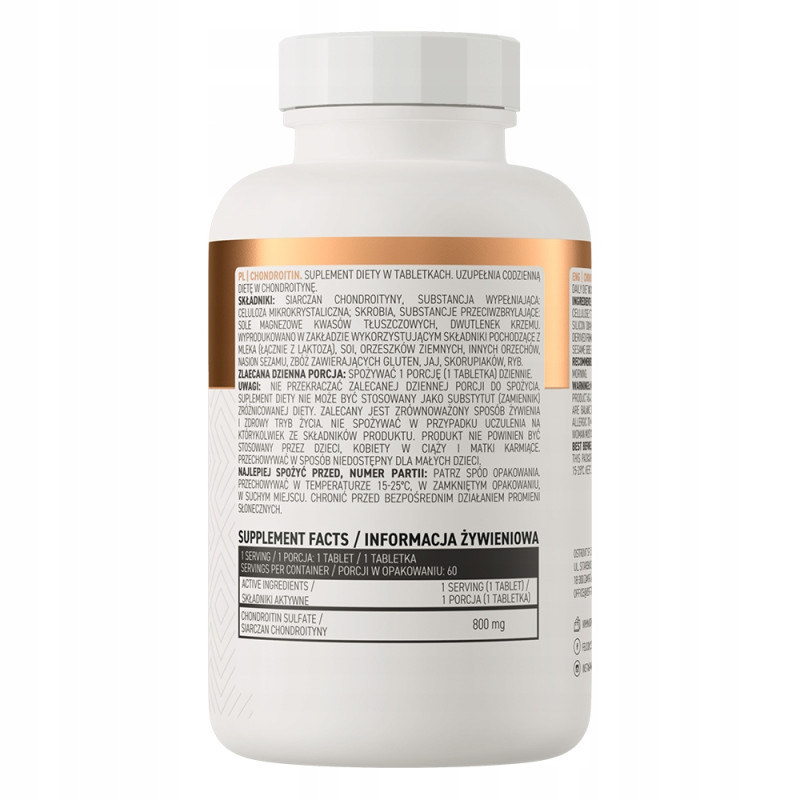 OstroVit Chondroitin 800mg Chondroityna NA KOŚCI STAWY WIĘZADŁA 60 tabs
