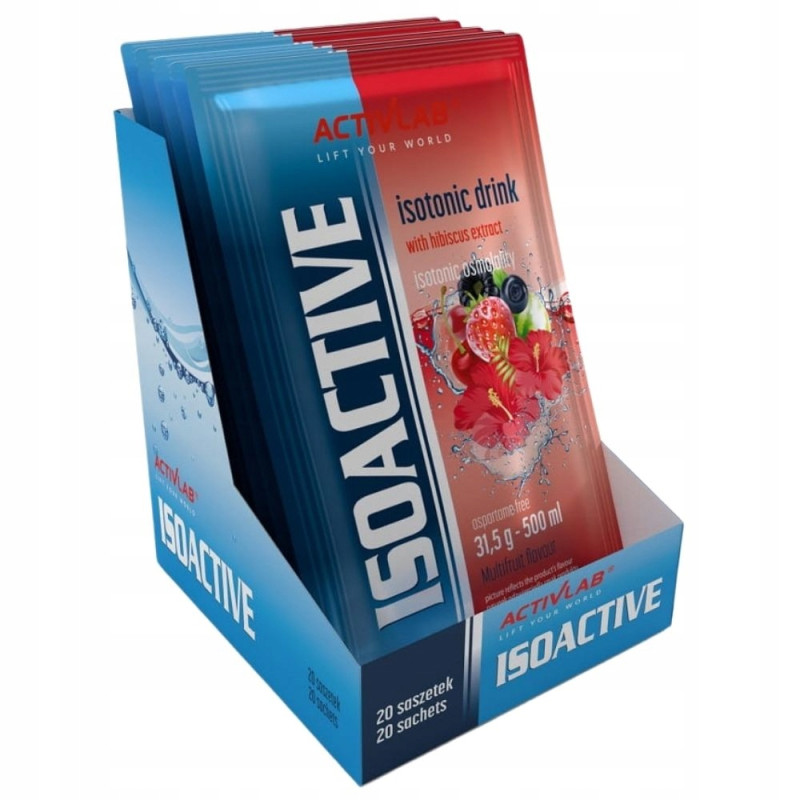 ACTIVLAB ISOACTIV 20x 31,5g IZOTONIK NAWODNIENIE WITAMINY KIWI GRANAT