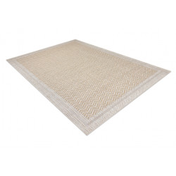 Dywan ORIGI 3739 krem / beż - Ramka, jodełka sznurkowy SIZAL płaskotkany 78x150cm