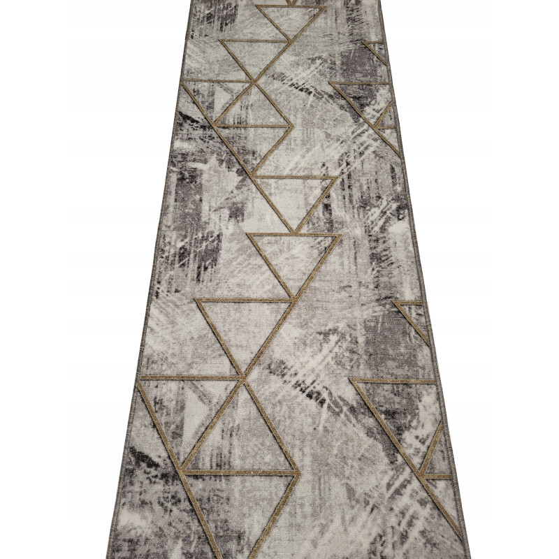 CHODNIK ANTYPOŚLIZGOWY GLAMOUR SZARY ZŁOTY 90cm