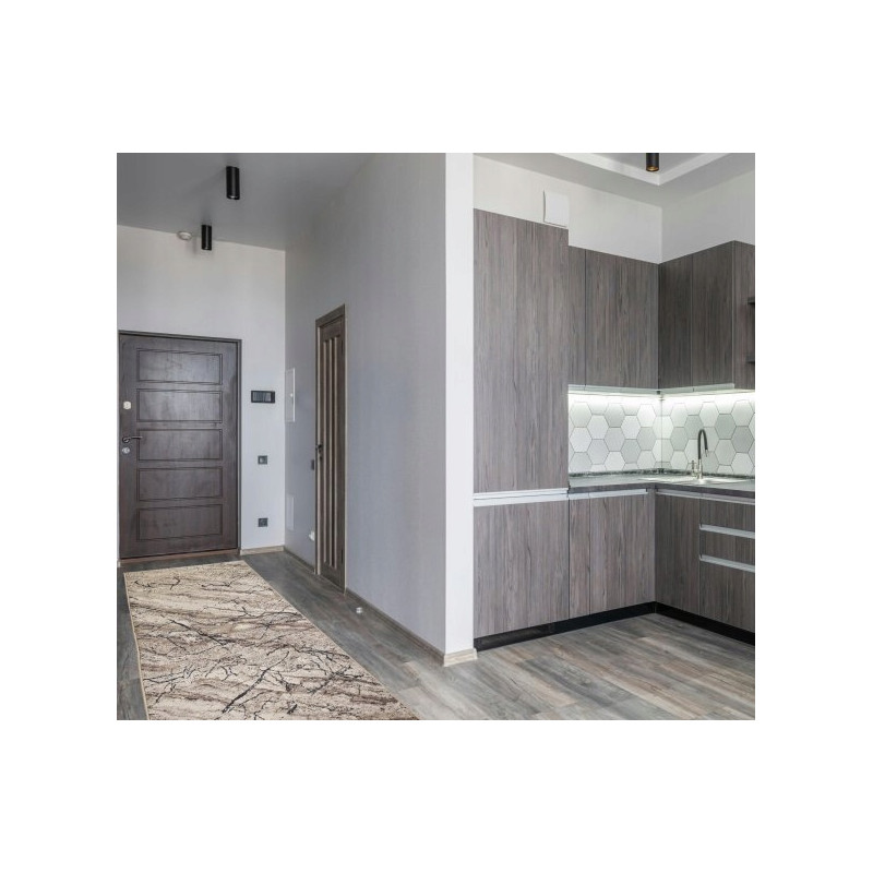 CHODNIK ANTYPOŚLIZGOWY 80cm SUPER MIĘKKI MARBLE NOWOCZESNY MARMUR BEŻ