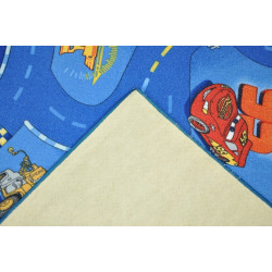 Dywan Dziecięcy Cars 77 Niebieski Drogi Uliczki Auta Dla Chłopca 250x400cm