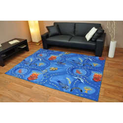 Dywan Dziecięcy Cars 77 Niebieski Drogi Uliczki Auta Dla Chłopca 150x400cm Dywan Dziecięcy Cars 77 Niebieski Drogi Uliczki Auta Dla Chłopca 150x400cm