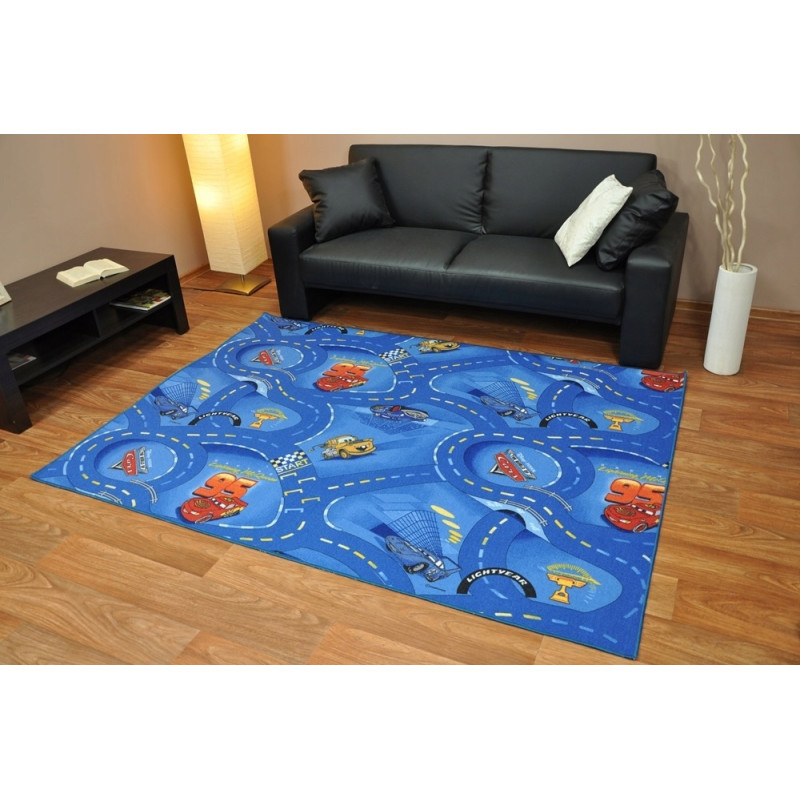 Dywan Dziecięcy Cars 77 Niebieski Drogi Uliczki Auta Dla Chłopca 150x400cm Dywan Dziecięcy Cars 77 Niebieski Drogi Uliczki Auta Dla Chłopca 150x400cm