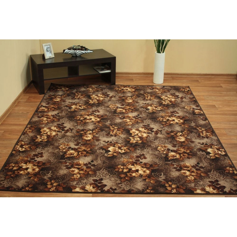 DYWAN DO SALONU DRUK WILSTAR 44 BRĄZ NA FILCU NA WYMIAR OBSZYTY 100x150cm DYWAN DO SALONU DRUK WILSTAR 44 BRĄZ NA FILCU NA WYMIAR OBSZYTY 100x150cm