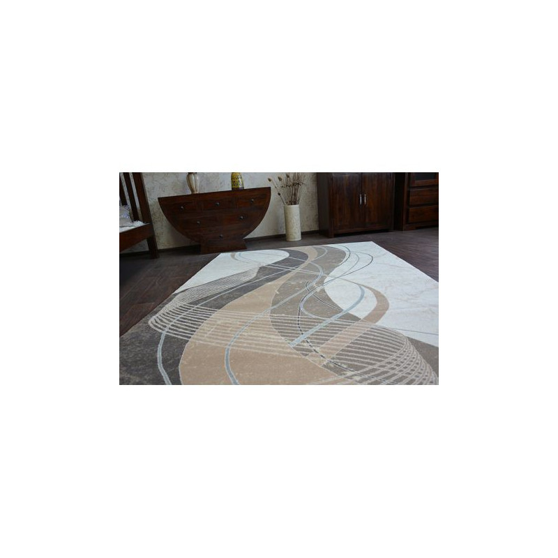Dywan ARGENT - W4807 Fale Krem / Brąz 160x220cm Dywan ARGENT - W4807 Fale Krem / Brąz 160x220cm