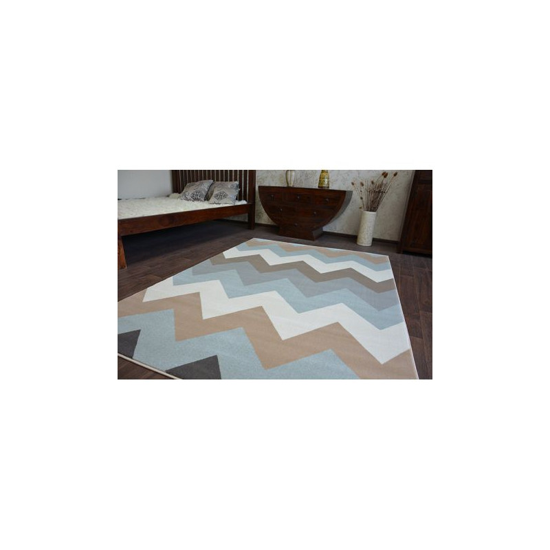 Dywan ARGENT - W4936 Zygzak Niebieski 133x190cm Dywan ARGENT - W4936 Zygzak Niebieski 133x190cm