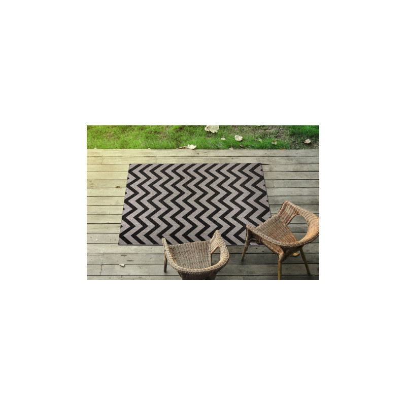 DYWAN SZNURKOWY SIZAL FLOORLUX 20340 silver / black ZYGZAK 80x150cm DYWAN SZNURKOWY SIZAL FLOORLUX 20340 silver / black ZYGZAK 80x150cm