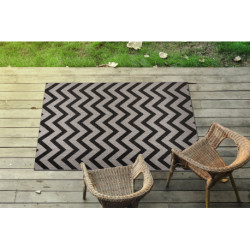 DYWAN SZNURKOWY SIZAL FLOORLUX 20340 silver / black ZYGZAK 120x170cm DYWAN SZNURKOWY SIZAL FLOORLUX 20340 silver / black ZYGZAK 120x170cm
