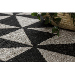 DYWAN SZNURKOWY SIZAL FLOORLUX 20489 silver / black TRÓJKĄTY 60x110cm DYWAN SZNURKOWY SIZAL FLOORLUX 20489 silver / black TRÓJKĄTY 60x110cm