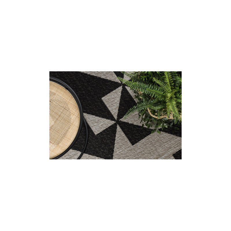 DYWAN SZNURKOWY SIZAL FLOORLUX 20489 silver / black TRÓJKĄTY 200x290cm DYWAN SZNURKOWY SIZAL FLOORLUX 20489 silver / black TRÓJKĄTY 200x290cm