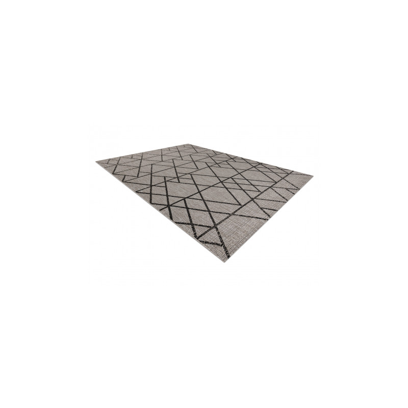 DYWAN SZNURKOWY SIZAL FLOORLUX 20508 silver / black TRÓJKĄTY 80x150cm DYWAN SZNURKOWY SIZAL FLOORLUX 20508 silver / black TRÓJKĄTY 80x150cm