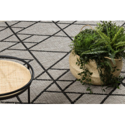 DYWAN SZNURKOWY SIZAL FLOORLUX 20508 silver / black TRÓJKĄTY 80x150cm DYWAN SZNURKOWY SIZAL FLOORLUX 20508 silver / black TRÓJKĄTY 80x150cm