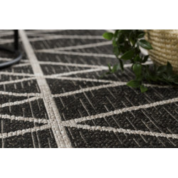 DYWAN SZNURKOWY SIZAL FLOORLUX 20508 black / silver TRÓJKĄTY 120x170cm DYWAN SZNURKOWY SIZAL FLOORLUX 20508 black / silver TRÓJKĄTY 120x170cm