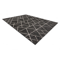 DYWAN SZNURKOWY SIZAL FLOORLUX 20508 black / silver TRÓJKĄTY 140x200cm