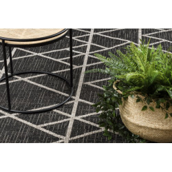 DYWAN SZNURKOWY SIZAL FLOORLUX 20508 black / silver TRÓJKĄTY 200x290cm DYWAN SZNURKOWY SIZAL FLOORLUX 20508 black / silver TRÓJKĄTY 200x290cm
