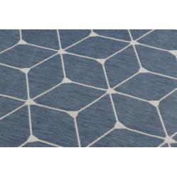 Dywan SZNURKOWY SIZAL FLAT 48721/591 KOSTKI 3D niebieski 140x200cm Dywan SZNURKOWY SIZAL FLAT 48721/591 KOSTKI 3D niebieski 140x200cm