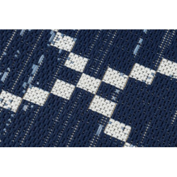Dywan SZNURKOWY SIZAL COLOR 47268/309 Romby Kwadraty Niebieski 120x170cm
