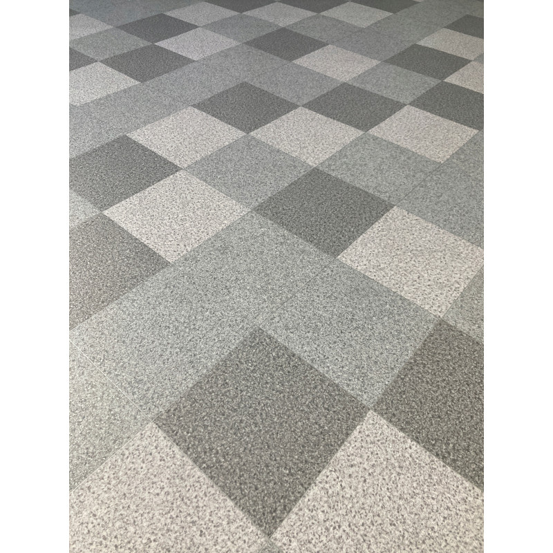 Wykładzina PCV 3m Actual Plus Ice Diamond Szary Imitacja Płytek Gresowych