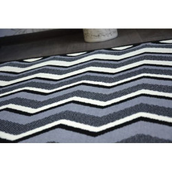Dywan BCF BASE ZIGZAG 3812 ZYGZAK czarny/szary 140x190cm