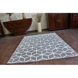 Dywan BCF BASE CUBE 3956 KWADRATY szary 185x270cm Dywan BCF BASE CUBE 3956 KWADRATY szary 185x270cm