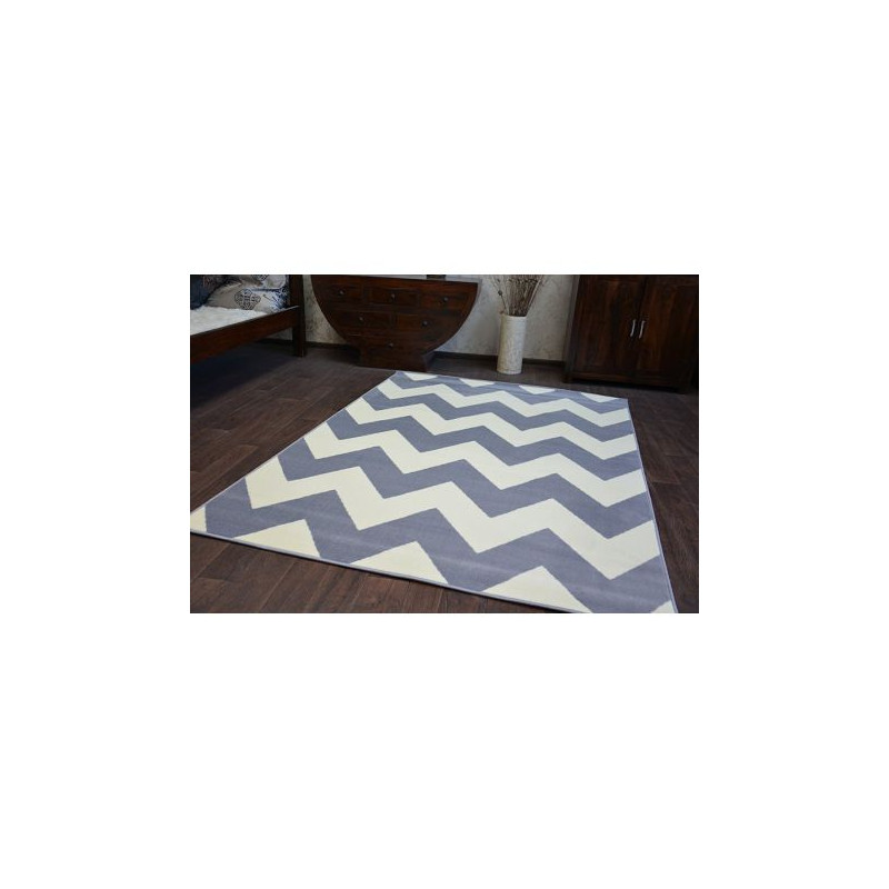 Dywan BCF BASE ZICK 3963 ZYGZAK szary 160x220cm Dywan BCF BASE ZICK 3963 ZYGZAK szary 160x220cm
