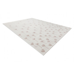 Dywan SZNURKOWY SIZAL FLAT 48779/526 Kwiatuszki krem róż 140x200cm