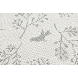 Dywan SZNURKOWY SIZAL FLAT 48774/367 Listki Ptaszki krem szary 80x150cm Dywan SZNURKOWY SIZAL FLAT 48774/367 Listki Ptaszki krem szary 80x150cm